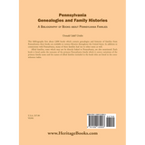 Pennsylvania Genealogies and Family Histories: A Bibliography of Books about Pennsylvania Families back cover