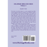 Delaware Bible Records, Volume 3 back cover