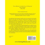 Final Report: Culpeper County [Virginia] Road Orders, 1763-1764 back cover