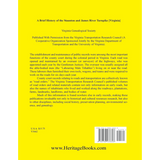 A Brief History of the Staunton and James River Turnpike [Virginia] back cover