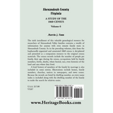 Shenandoah County, Virginia: A Study of the 1860 Census, Volume 6 back cover