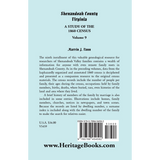 Shenandoah County, Virginia: A Study of the 1860 Census, Volume 9 back cover