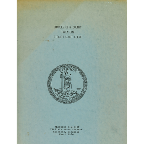 Charles City County Inventory Circuit Court Clerk