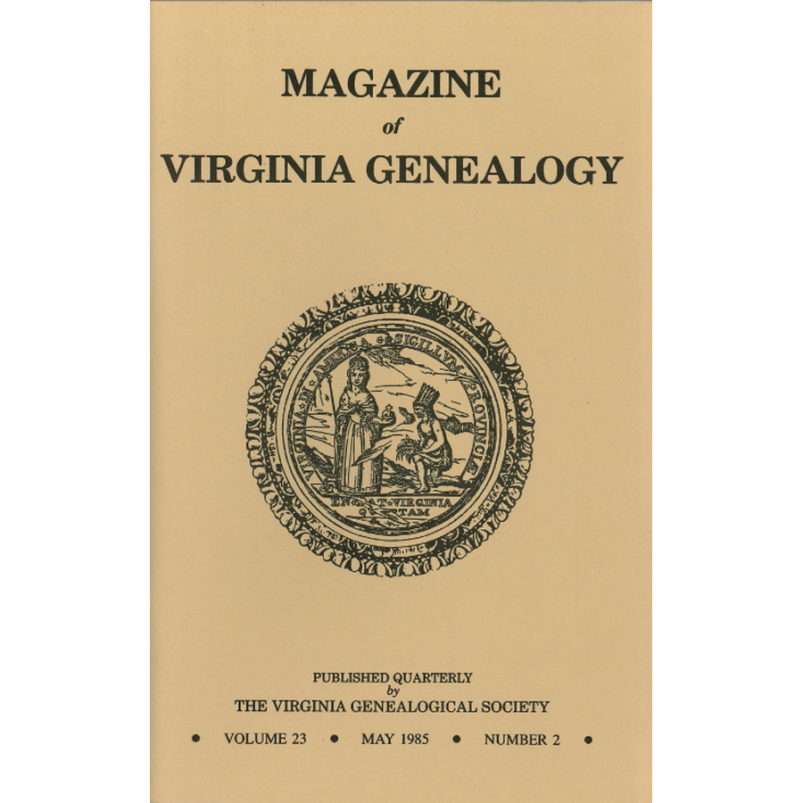 Magazine of Virginia Genealogy: Volume 23, no. 2