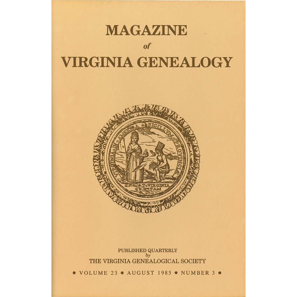 Magazine of Virginia Genealogy: Volume 23, no. 3