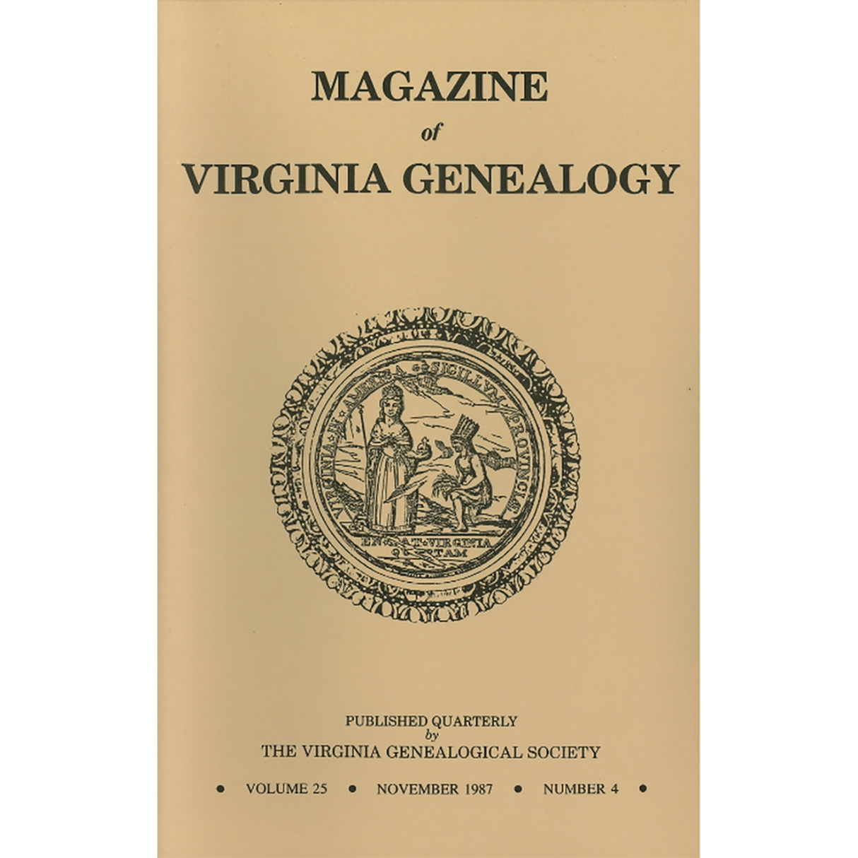 Magazine of Virginia Genealogy: Volume 25, no. 4