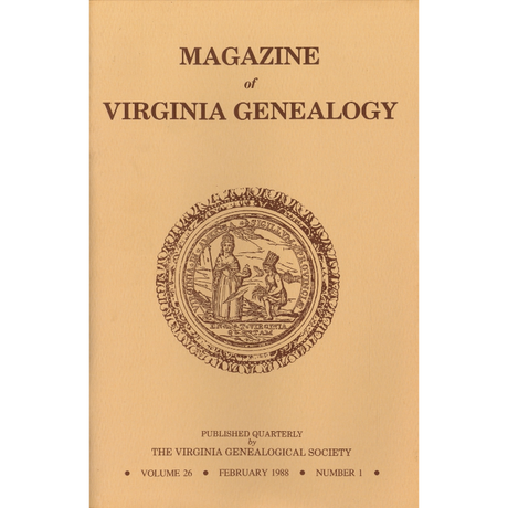 Magazine of Virginia Genealogy: Volume 26, no. 1