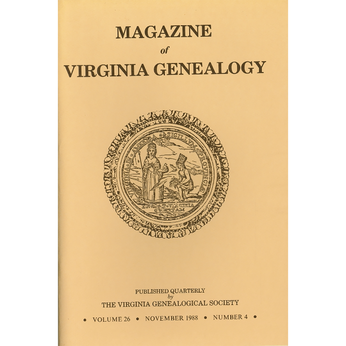 Magazine of Virginia Genealogy: Volume 26, no. 4