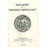 Magazine of Virginia Genealogy: Volume 26, index