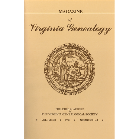Magazine of Virginia Genealogy, Volume 28, Numbers 1-4, 1990