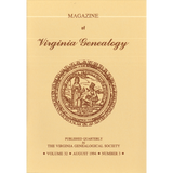 Magazine of Virginia Genealogy, Volume 32, Number 3, 1994