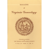 Magazine of Virginia Genealogy, Volume 32, index, 1994