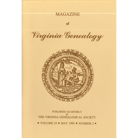 Magazine of Virginia Genealogy, Volume 33, Issue 2