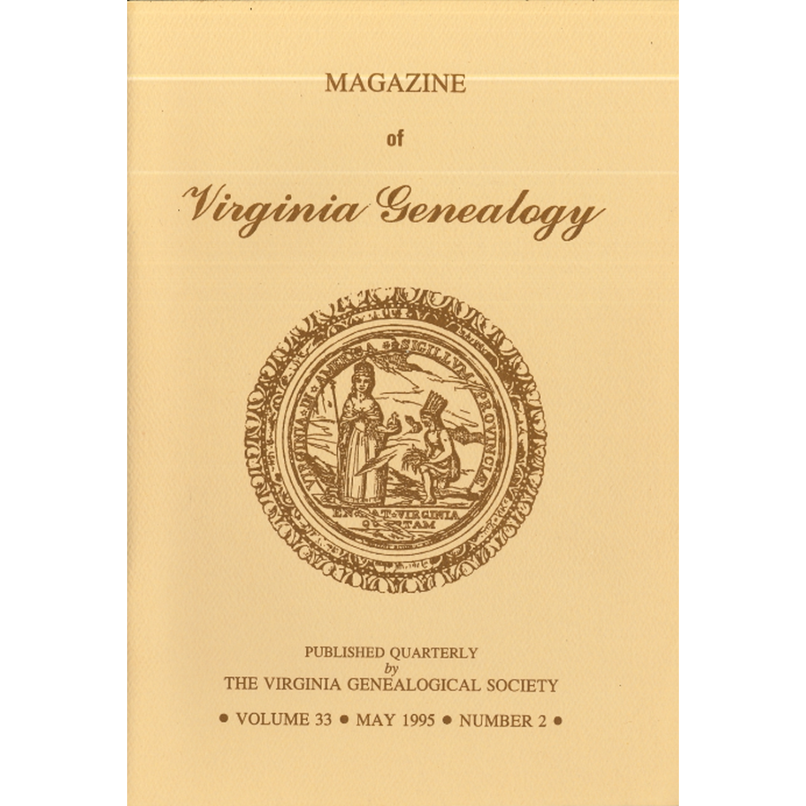 Magazine of Virginia Genealogy, Volume 33, Issue 2