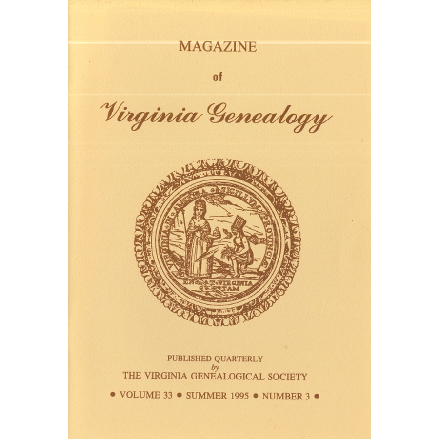 Magazine of Virginia Genealogy, Volume 33, Issue 3