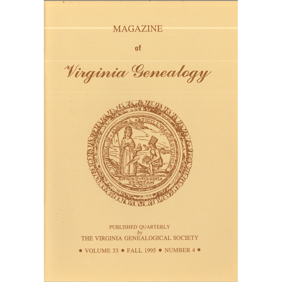 Magazine of Virginia Genealogy, Volume 33, Issue 4