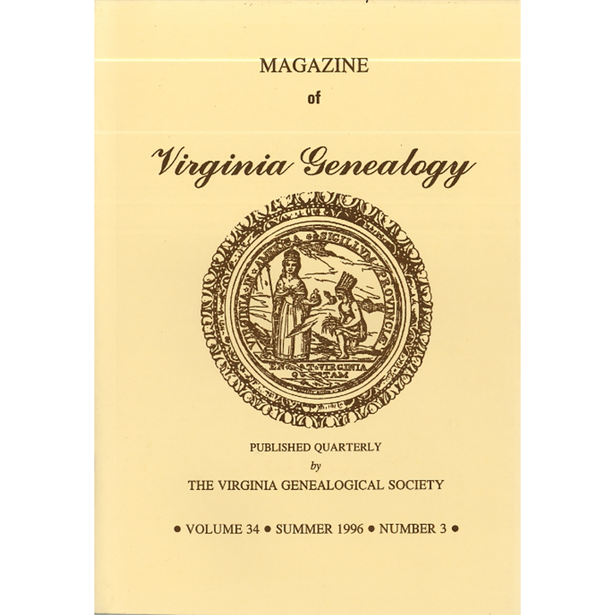 Magazine of Virginia Genealogy, Volume 34, Issue 3