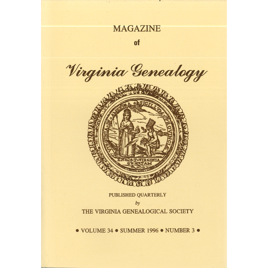 Magazine of Virginia Genealogy, Volume 34, Issue 3