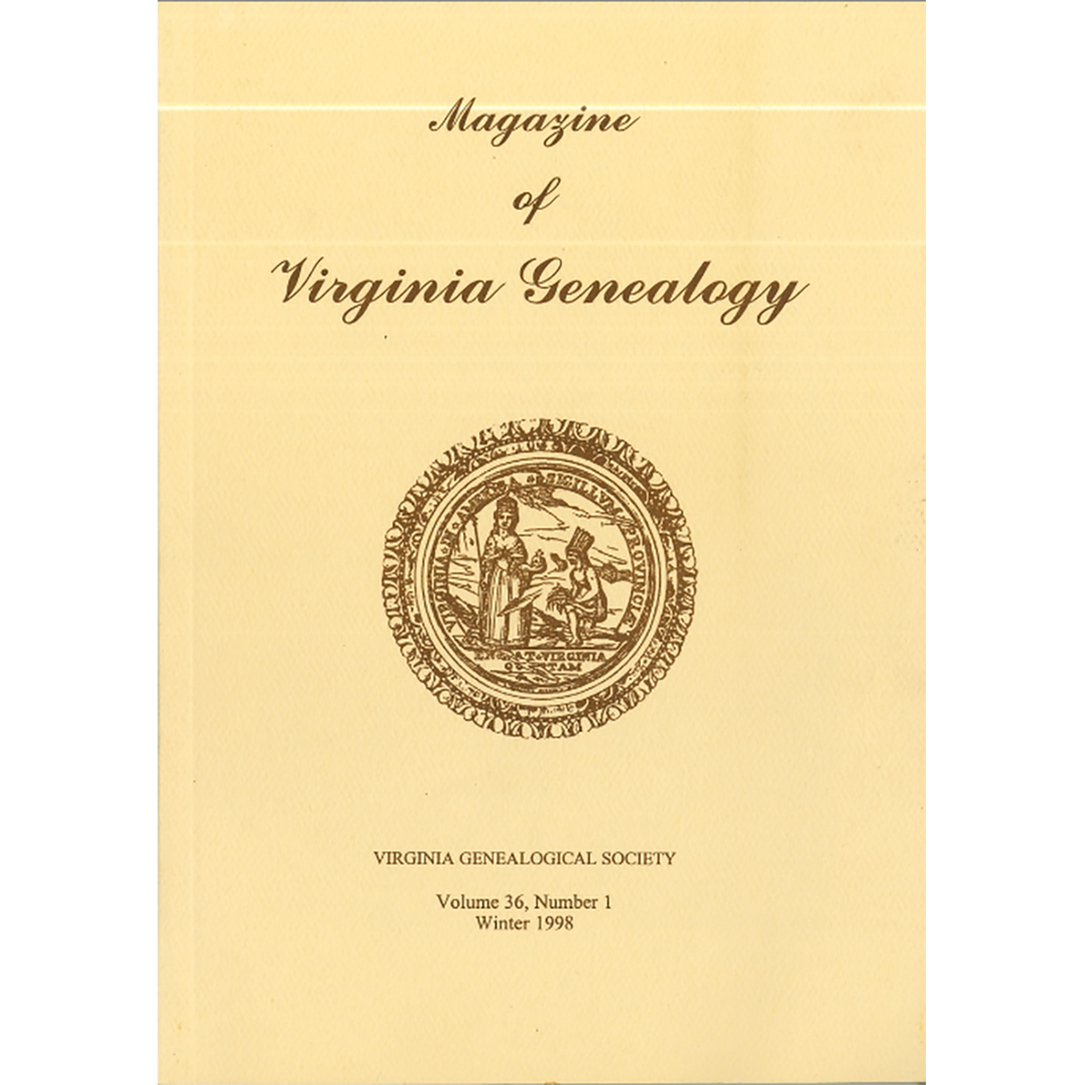 Magazine of Virginia Genealogy, Volume 36, Number 1, 1998