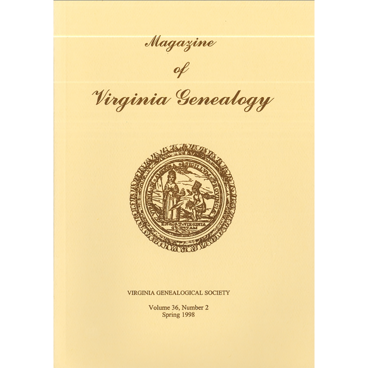 Magazine of Virginia Genealogy, Volume 36, Number 2, 1998