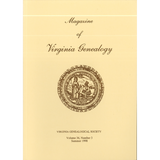Magazine of Virginia Genealogy, Volume 36, Number 3, 1998