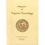Magazine of Virginia Genealogy, Volume 37, Number 3, 1999