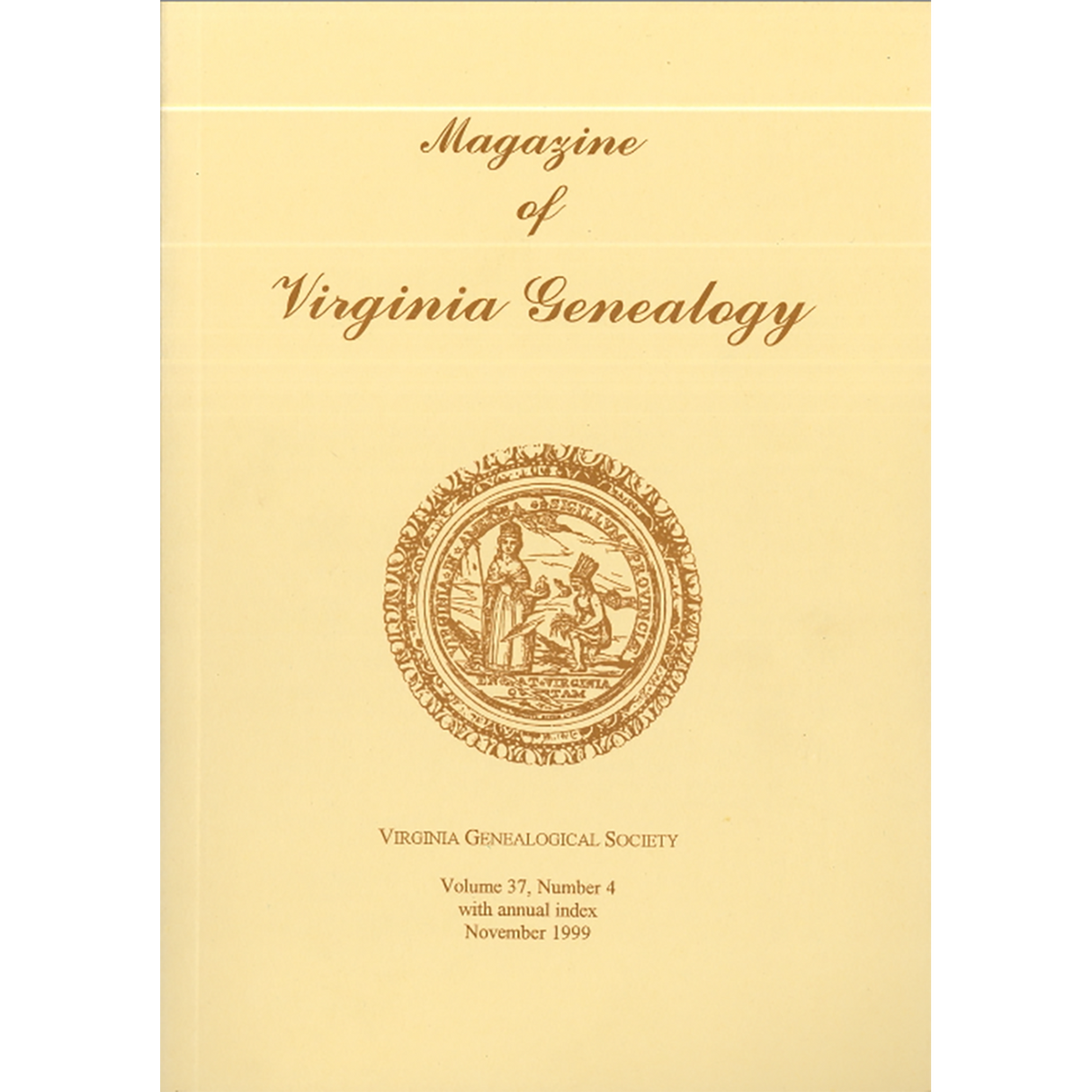 Magazine of Virginia Genealogy, Volume 37, Number 4, 1999
