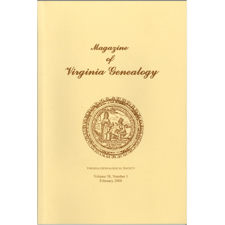 Magazine of Virginia Genealogy: Volume 38, no. 1