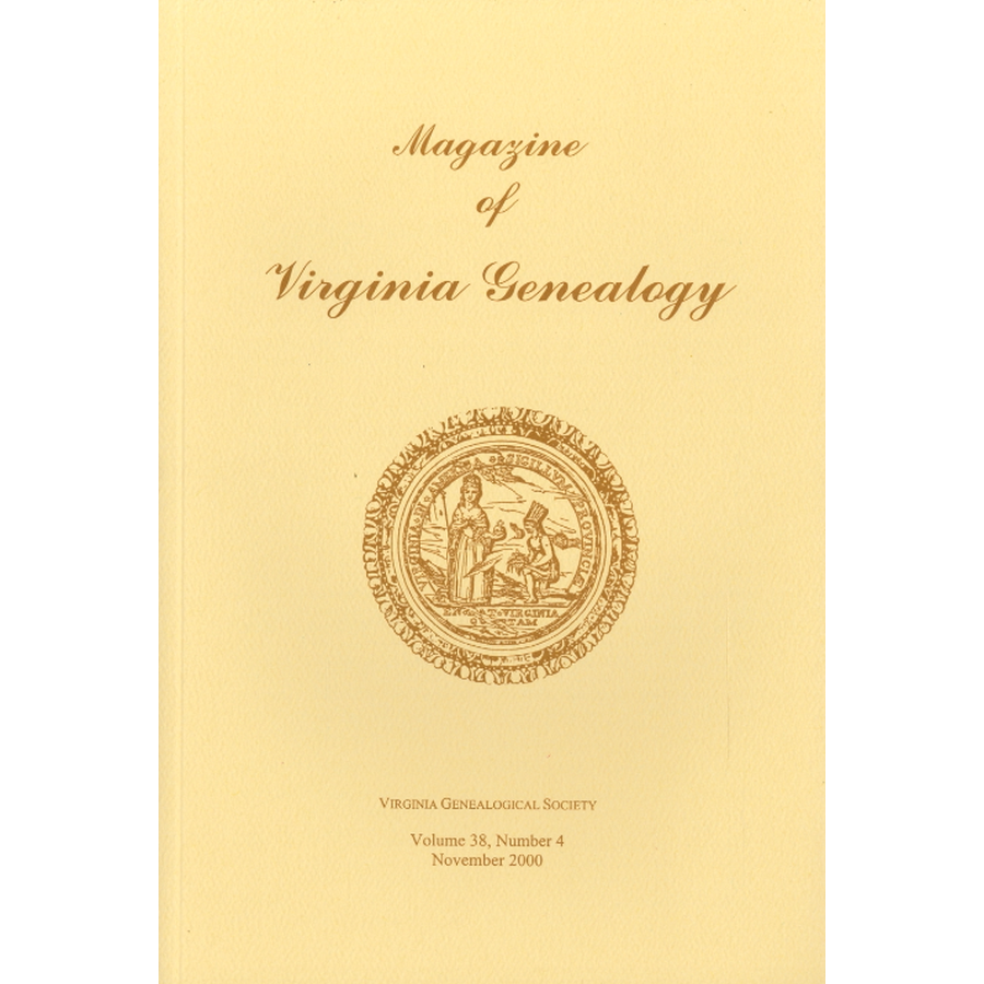 Magazine of Virginia Genealogy: Volume 38, no. 4