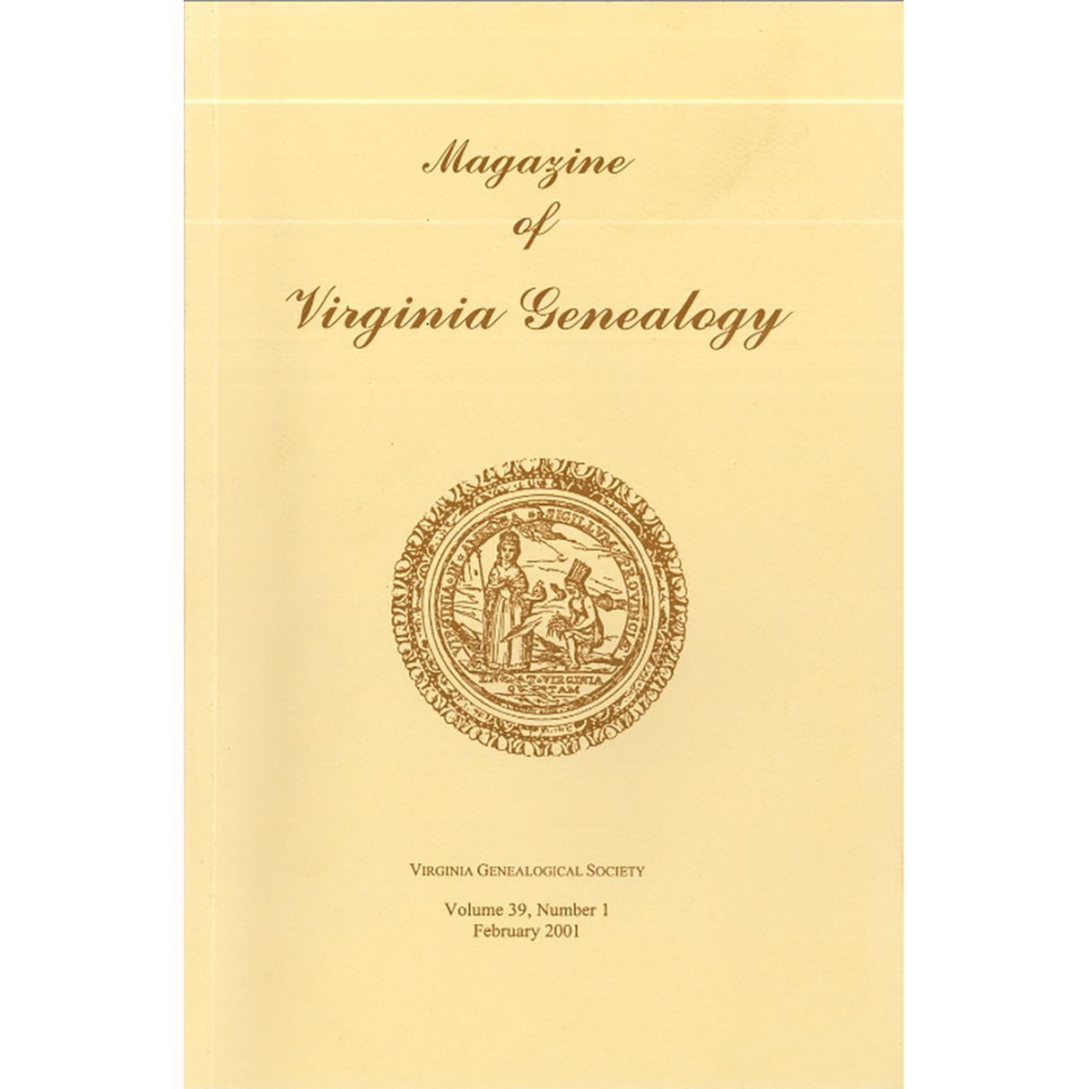 Magazine of Virginia Genealogy, Volume 39, Issue 1