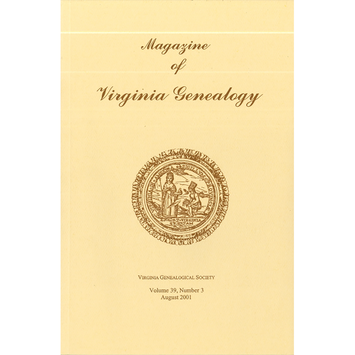 Magazine of Virginia Genealogy, Volume 39, Issue 3
