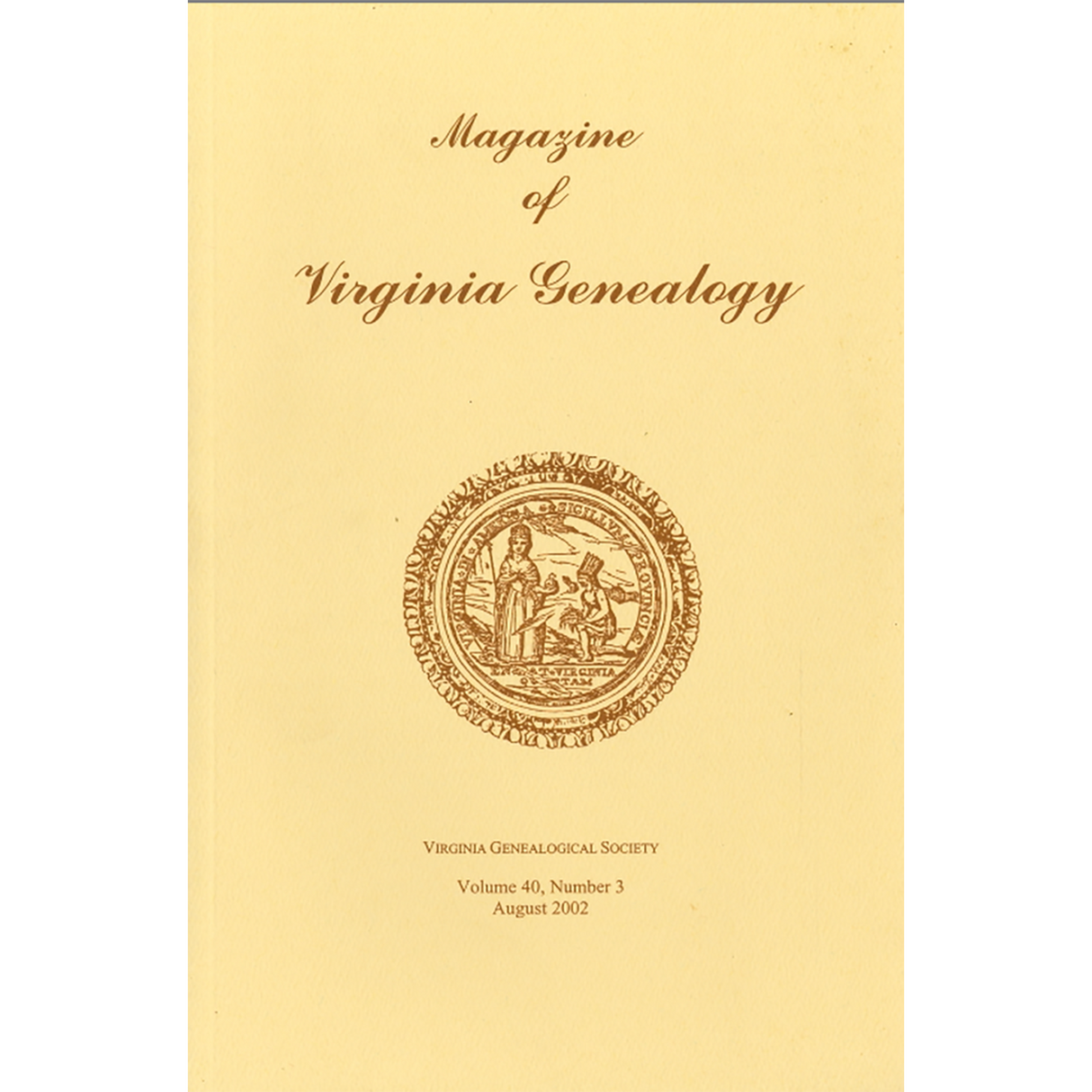 Magazine of Virginia Genealogy: Volume 40, no. 3