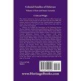 Colonial Families of Delaware, Volume 2: Kent and Sussex Counties back cover