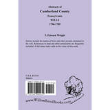 Abstracts of Cumberland County, Pennsylvania Wills 1750-1785 back cover
