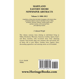 Maryland Eastern Shore Newspaper Abstracts, Volume 2: 1806-1812 back cover