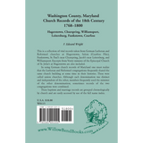 Washington County [Maryland] Church Records of the 18th Century, 1768-1800 back cover