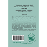 Washington County [Maryland] Church Records of the 18th Century, 1768-1800 back cover