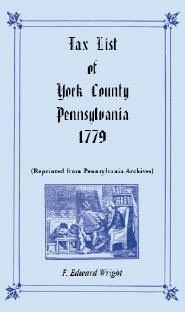 Tax List of York County, Pennsylvania 1779