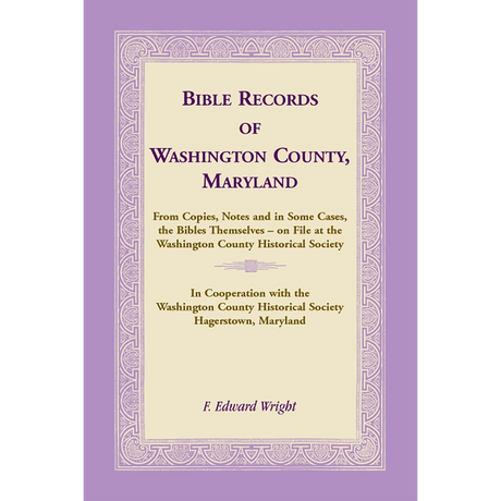 Bible Records of Washington County, Maryland