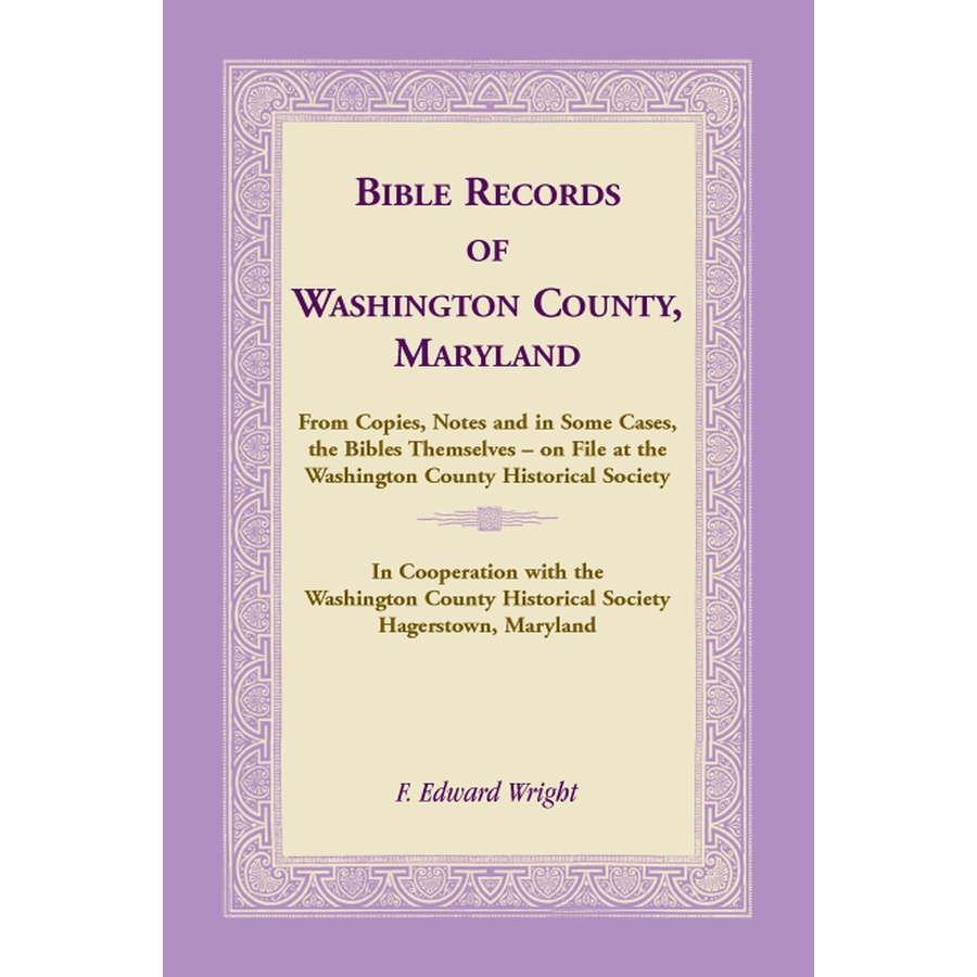 Bible Records of Washington County, Maryland