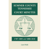 Sumner County, Tennessee, Court Minutes, 1787-1805 and 1808-1810