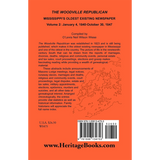 The Woodville Republican: Mississippi's Oldest Existing Newspaper, Volume 2: January 4, 1840-October 30, 1847 back cover