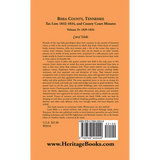 Rhea County, Tennessee Tax Lists, 1832-1834 and County Court Minutes, Volume D, 1829-1834 back cover