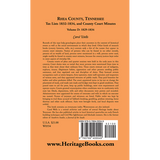 Rhea County, Tennessee Tax Lists, 1832-1834 and County Court Minutes, Volume D, 1829-1834 back cover