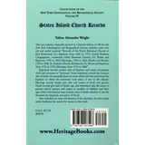 Staten Island [New York] Church Records back cover