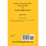 Marriage and Death Notices from the Newark, New York, Weekly Courier, 1869-1873 back cover