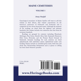 Maine Cemeteries, Volume 1 back cover