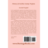 History of Caroline County, Virginia back cover