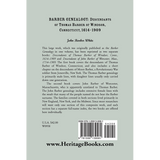 Barber Genealogy: Descendants of Thomas Barber of Windsor, Connecticut, 1614-1909 back cover