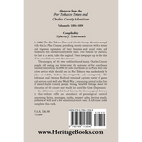 Abstracts from the Port Tobacco Times and Charles County [Maryland] Advertiser: Volume 6, 1894-1898 back cover